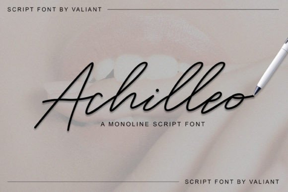 Achilleo: A Script Font with a Strong Signature