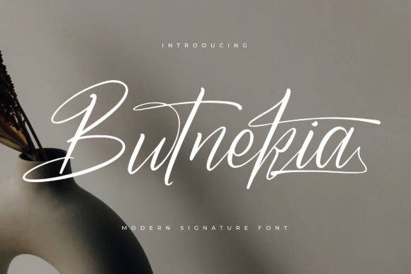 Butnekia: A Script Font for Elegant Digital Design