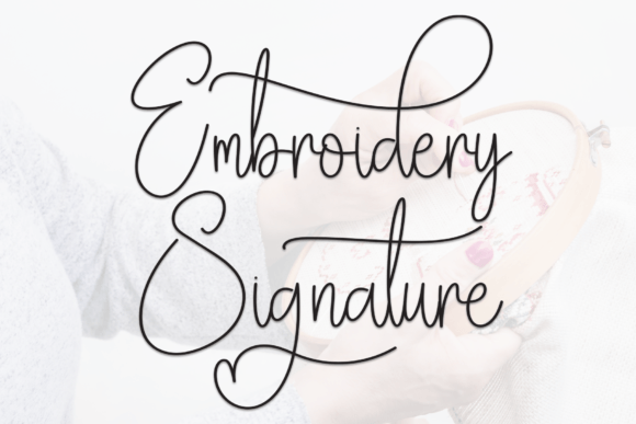 Embroidery Signature: A Serene Typeface for Editorial Designs
