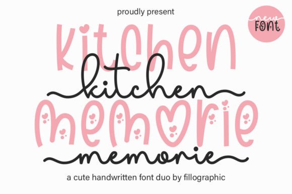 Kitchen Memorie: The Handwritten Font Duo for Editorial Design