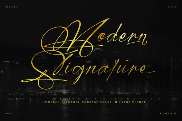 Modern Signature: A Captivating Handwritten Font for Your Digital Campaigns