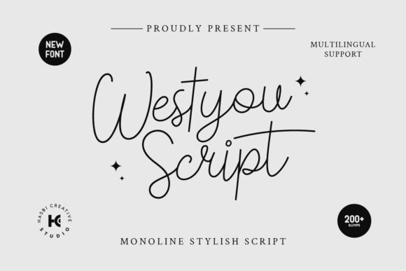 Westyou: A Monoline Script Font for Creative Hands